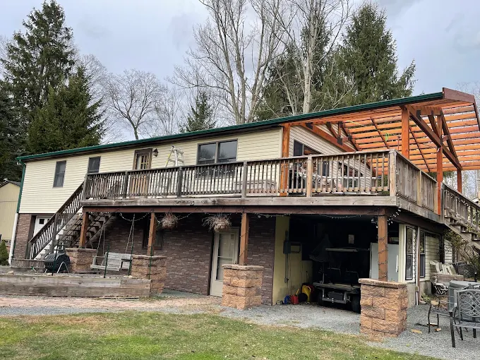 AJ Sabatelle's completed roof and gutter work on a Northeastern Pennsylvania home